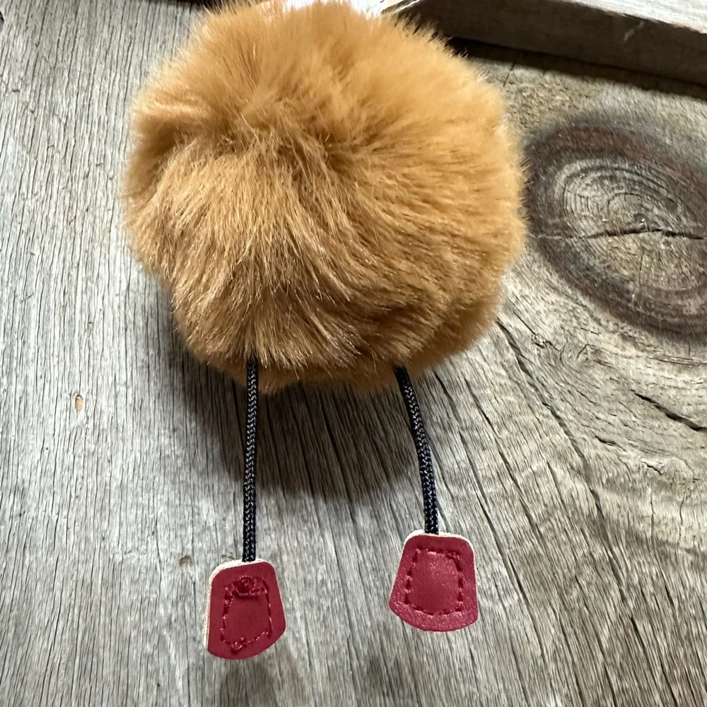Reindeer Pom Pom Faux Fur Keychain Bag Charm